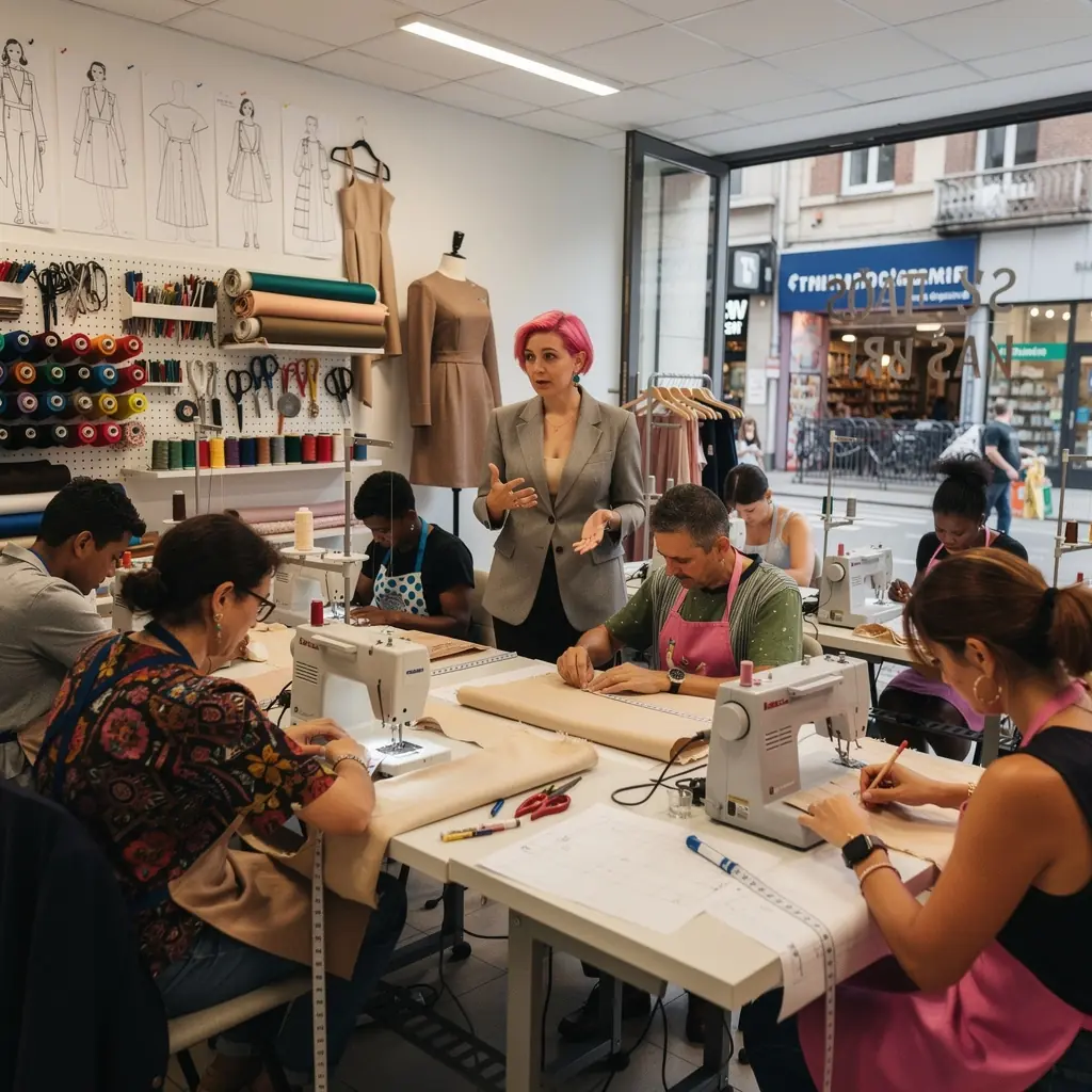 Szakmai varrótanfolyam során készült ruházati tervek