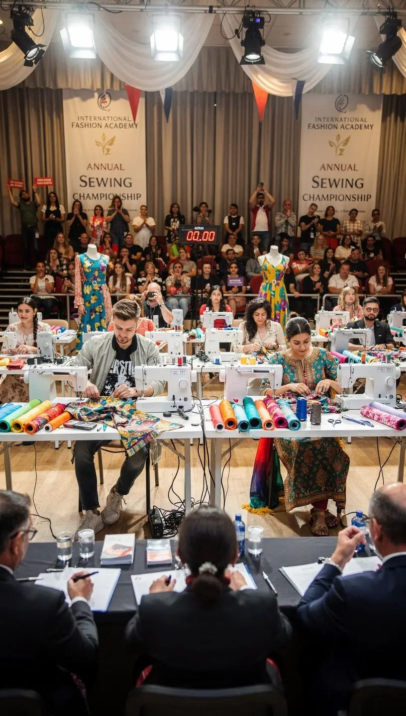 Minta készítés folyamata, ahol a tanulók papíron alakítják a ruházati terveket.